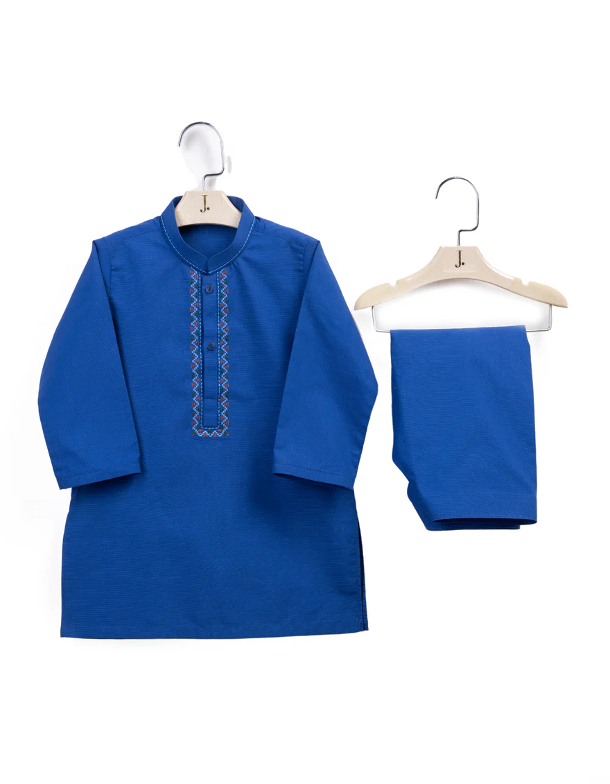 BLUE BLENDED KAMEEZ SHALWAR | JJIKS-S-34662/S24/JJ9254-SF