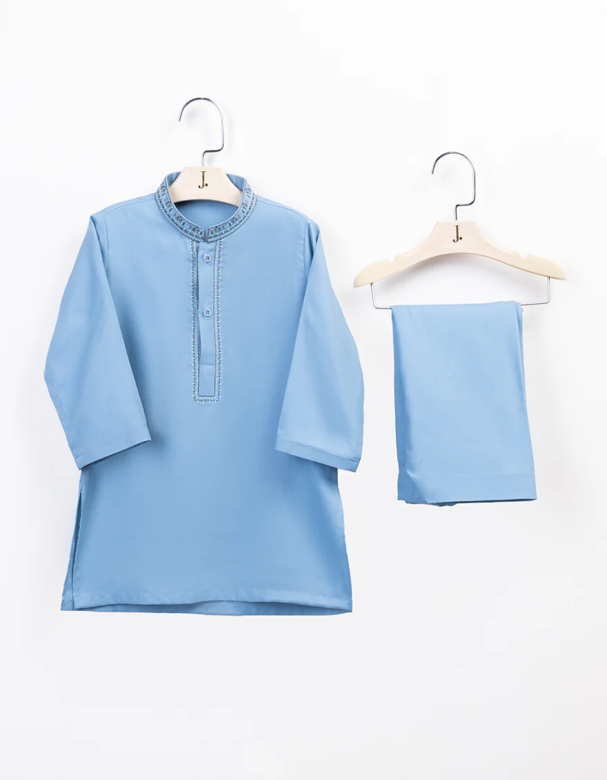 BLUE BLENDED KAMEEZ SHALWAR | JJIKS-S-34692/S24/JJ9256-SF
