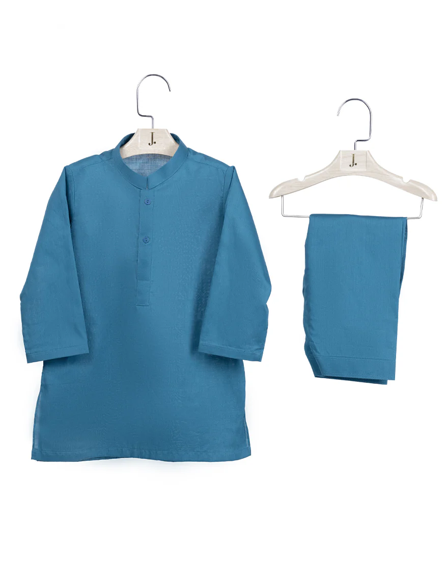 BLUE COTTON KAMEEZ SHALWAR | JJIKS-S-91414/S24/JJ9373-PN