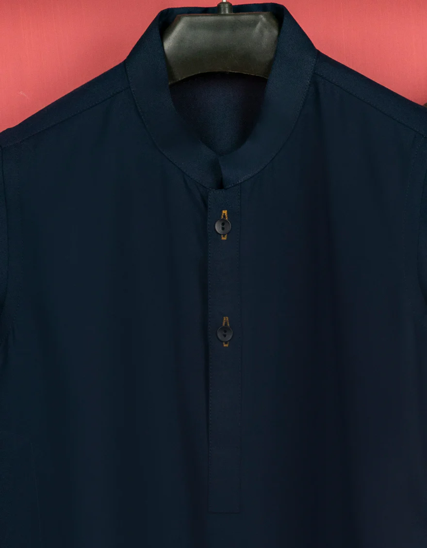 NAVY BLUE BLENDED KAMEEZ SHALWAR | JJIKS-S-US-35833-R4-AP/S23/JJ8733-PN - Image 2