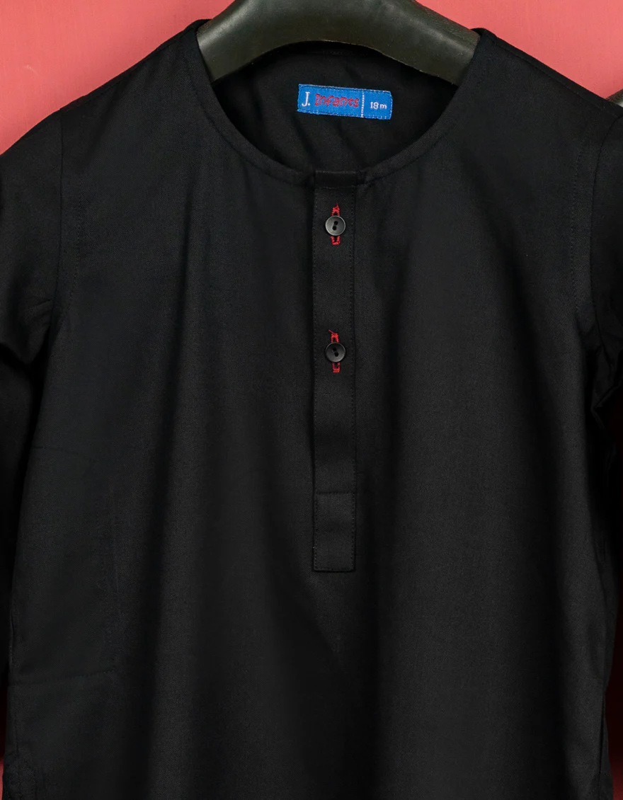 BLACK BLENDED KAMEEZ SHALWAR | JJIKS-S-US-35840-R6-AP/S23/JJ8733-PN - Image 2