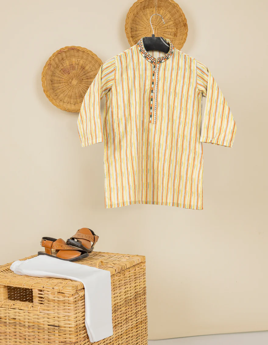 YELLOW COTTON KAMEEZ SHALWAR | JJIKS-S-US-35956/S22/JJ7546-SF