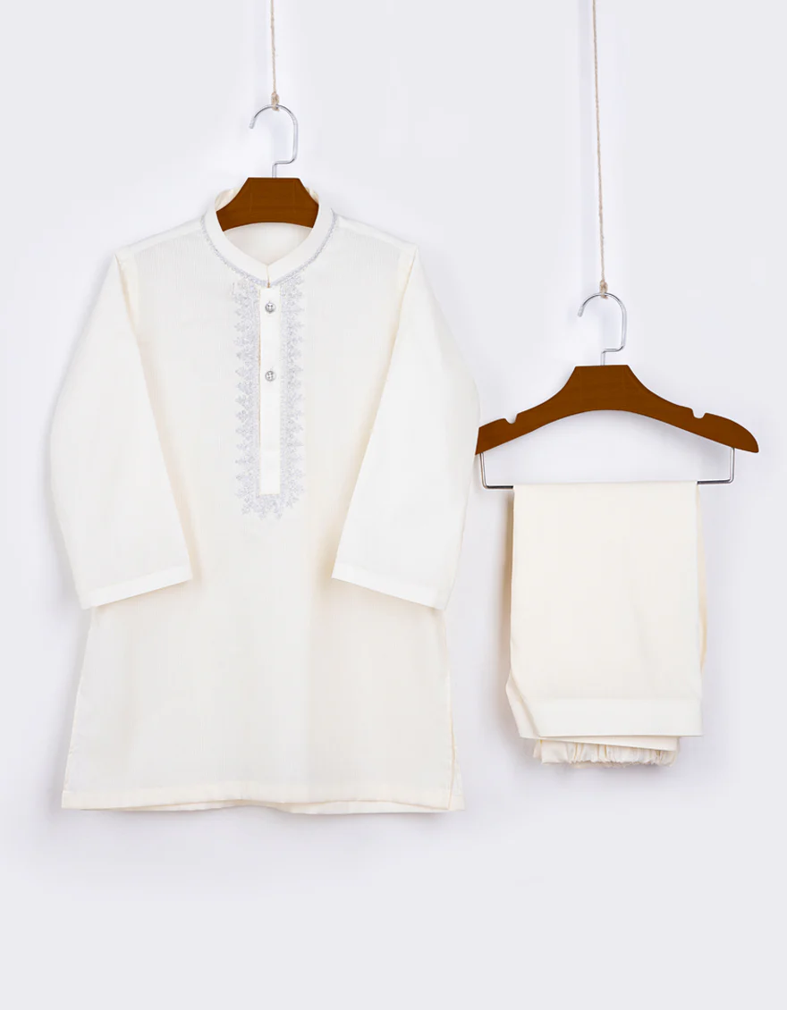 CREAM COTTON KAMEEZ SHALWAR | JJIKS-S-US-38711/S23/JJ8394-SF