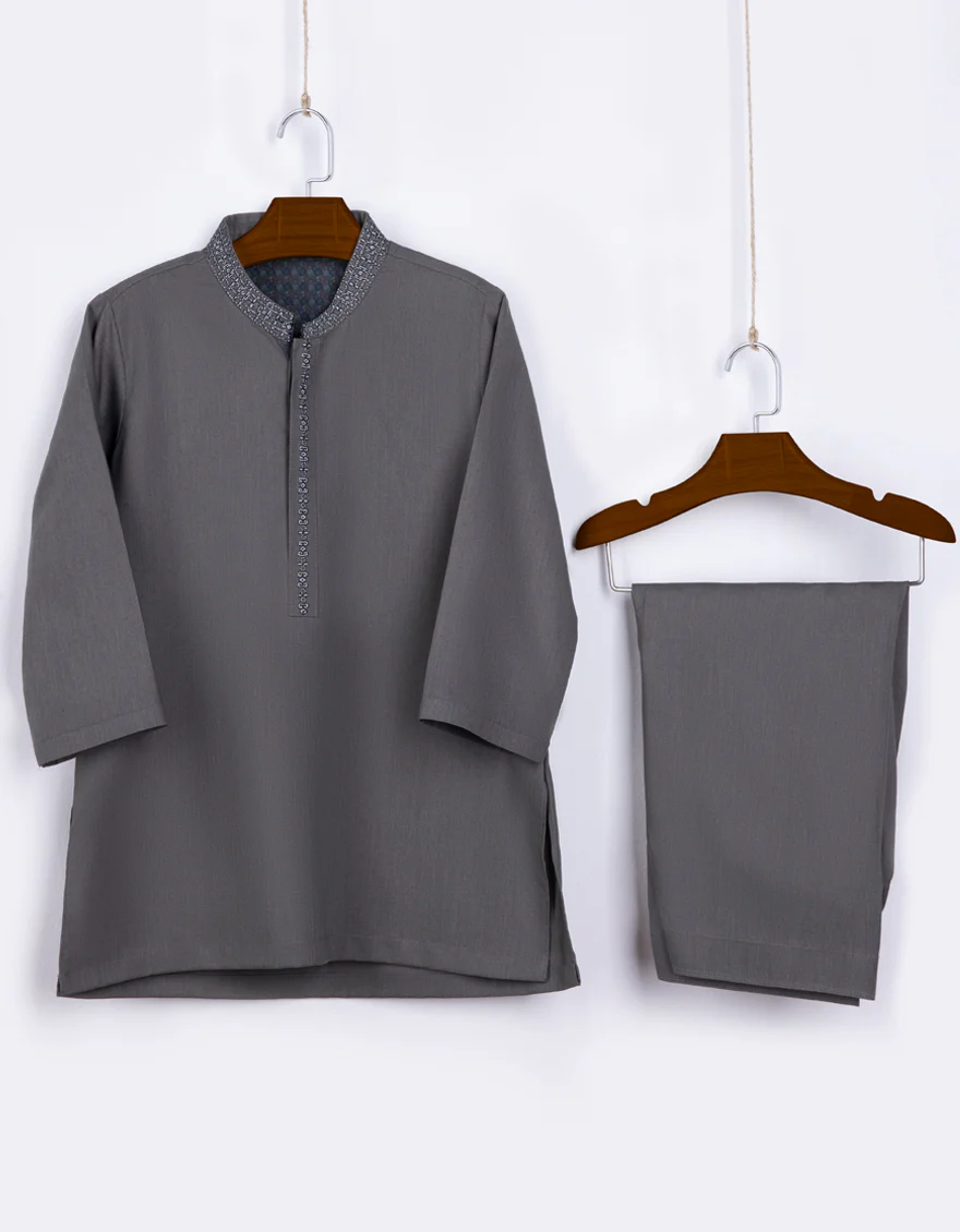 DARK OLIVE GREEN BLENDED KAMEEZ SHALWAR | JJIKS-S-US-46081/S23/JJ7669-SF