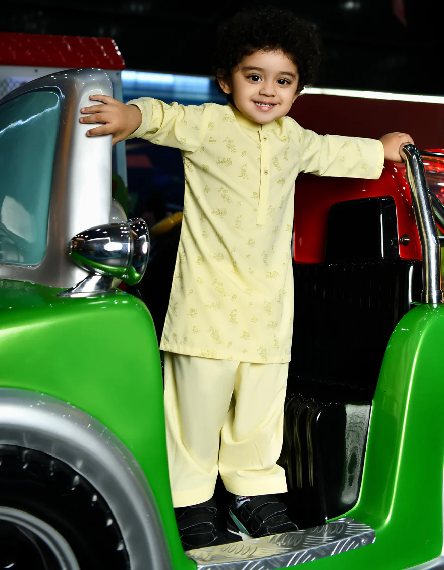 LEMON YELLOW BLENDED KAMEEZ SHALWAR | JJIKS-S-US-46107/S23/JJ8727-SF