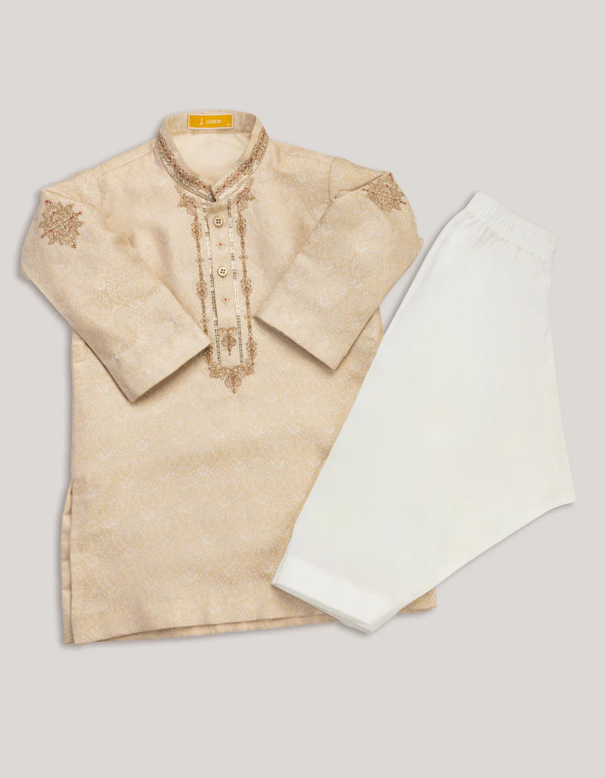 BEIGE BLENDED SPECIAL KAMEEZ SHALWAR | JJIKS-SP-A-48201/S25