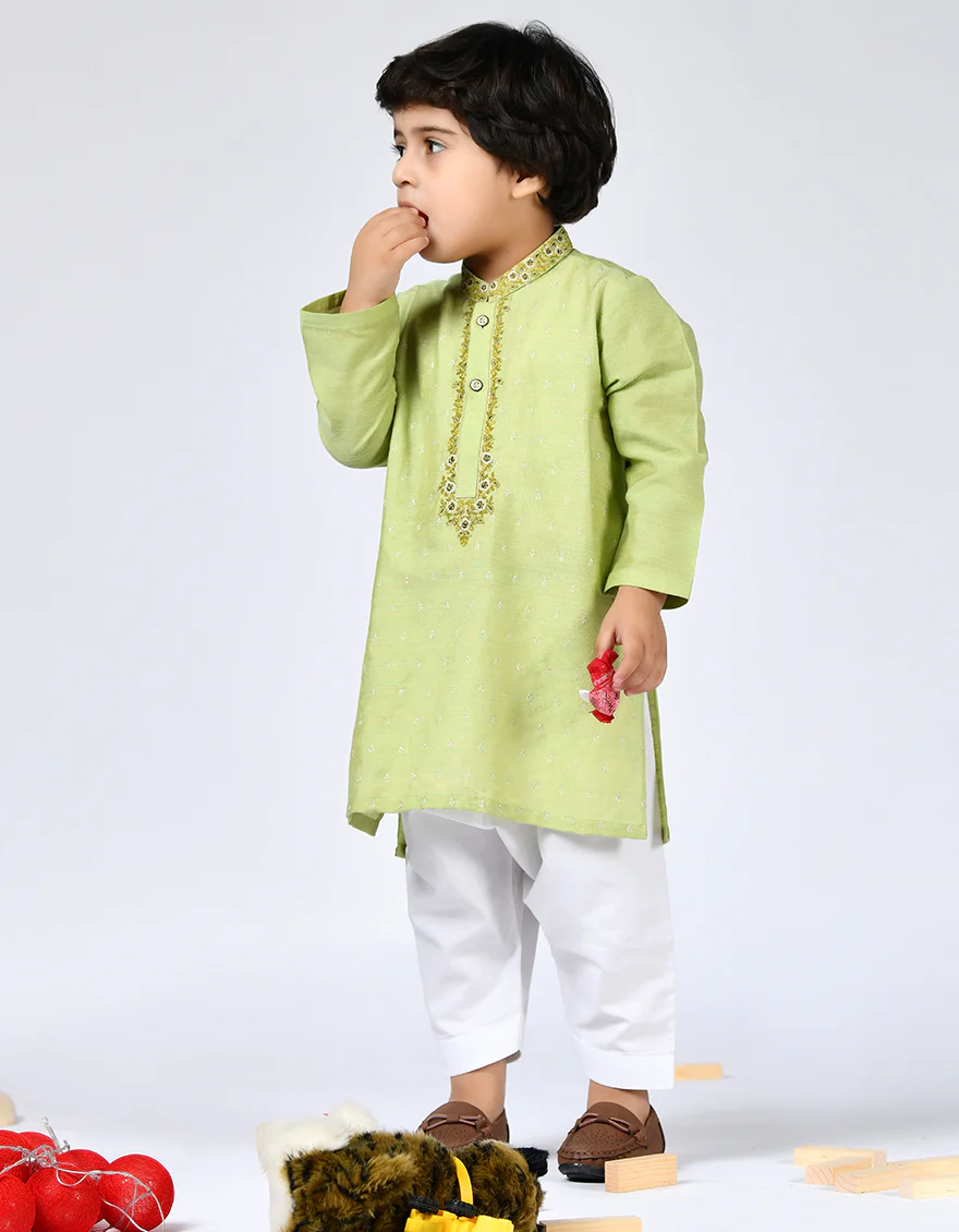 GREEN BLENDED SPECIAL KAMEEZ SHALWAR | JJIKS-SP-US-42300/S22/JJ8009-FL