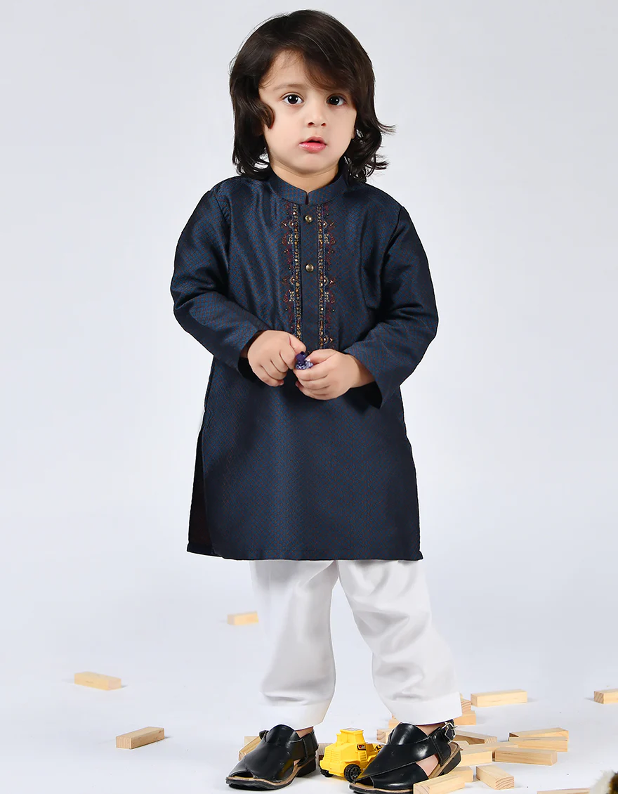 DARK NAVY SPECIAL KAMEEZ SHALWAR | JJIKS-SP-US-42332/S21/JJ8135-FL