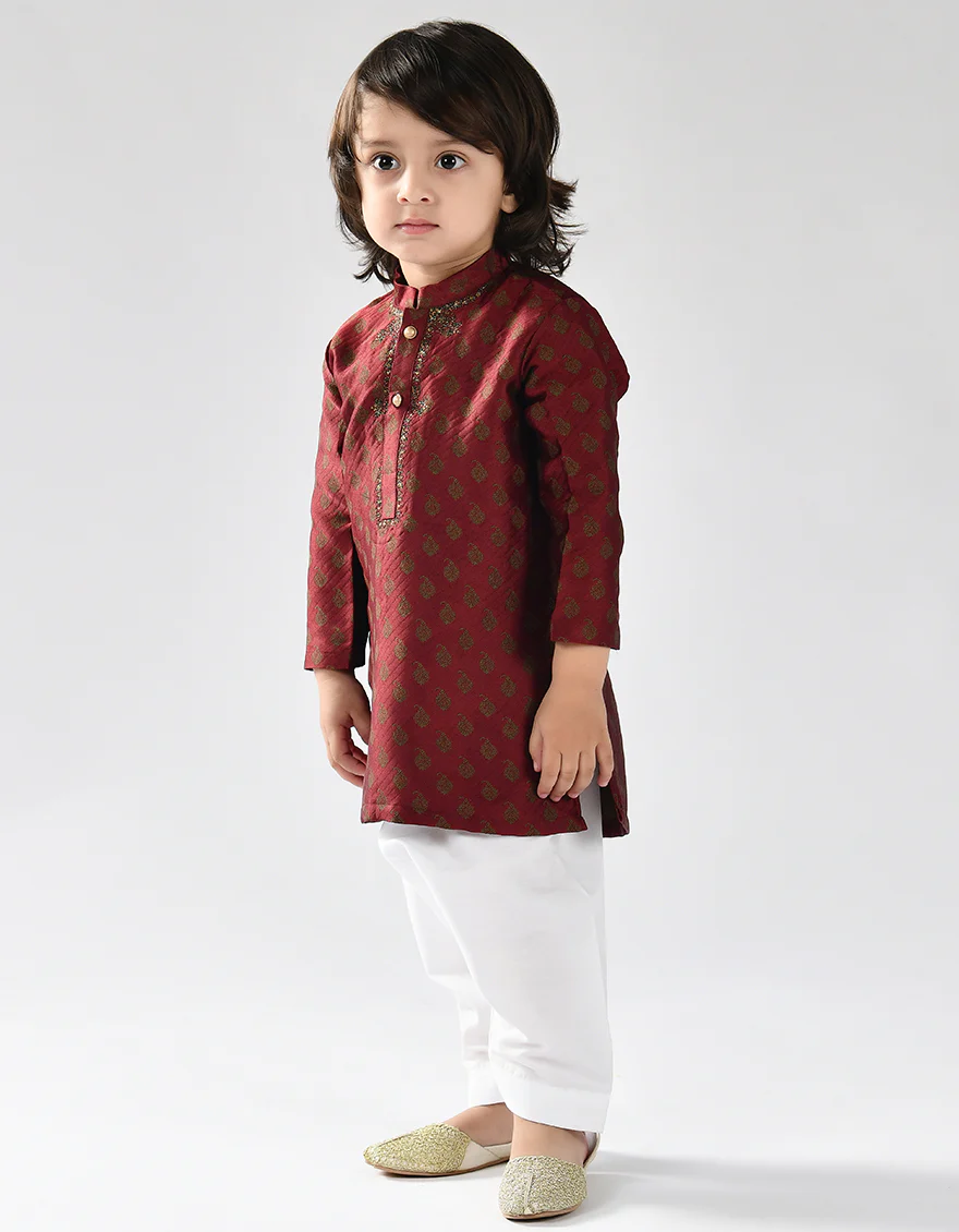 MAROON SPECIAL KAMEEZ SHALWAR | JJIKS-SP-US-43065/S21/JJ8138-FL