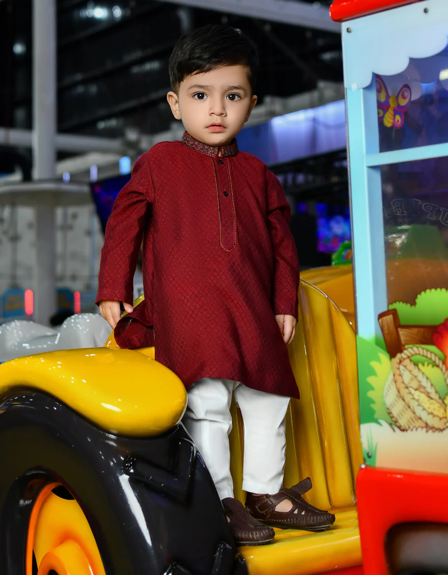 MAROON BLENDED SPECIAL KAMEEZ SHALWAR | JJIKS-SP-US-45119/A23/JJ8651-FL