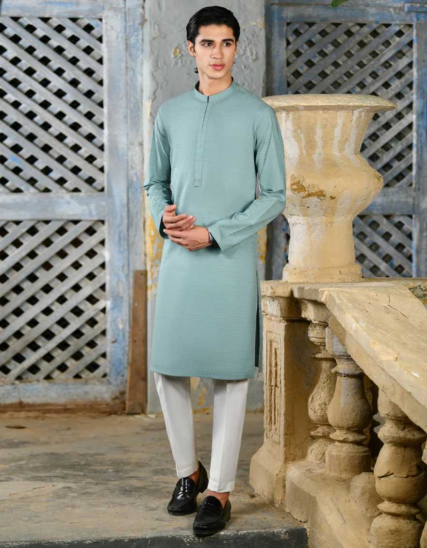 GREEN BLENDED KURTA | JJK-A-32938/S24/JJ9358-CL
