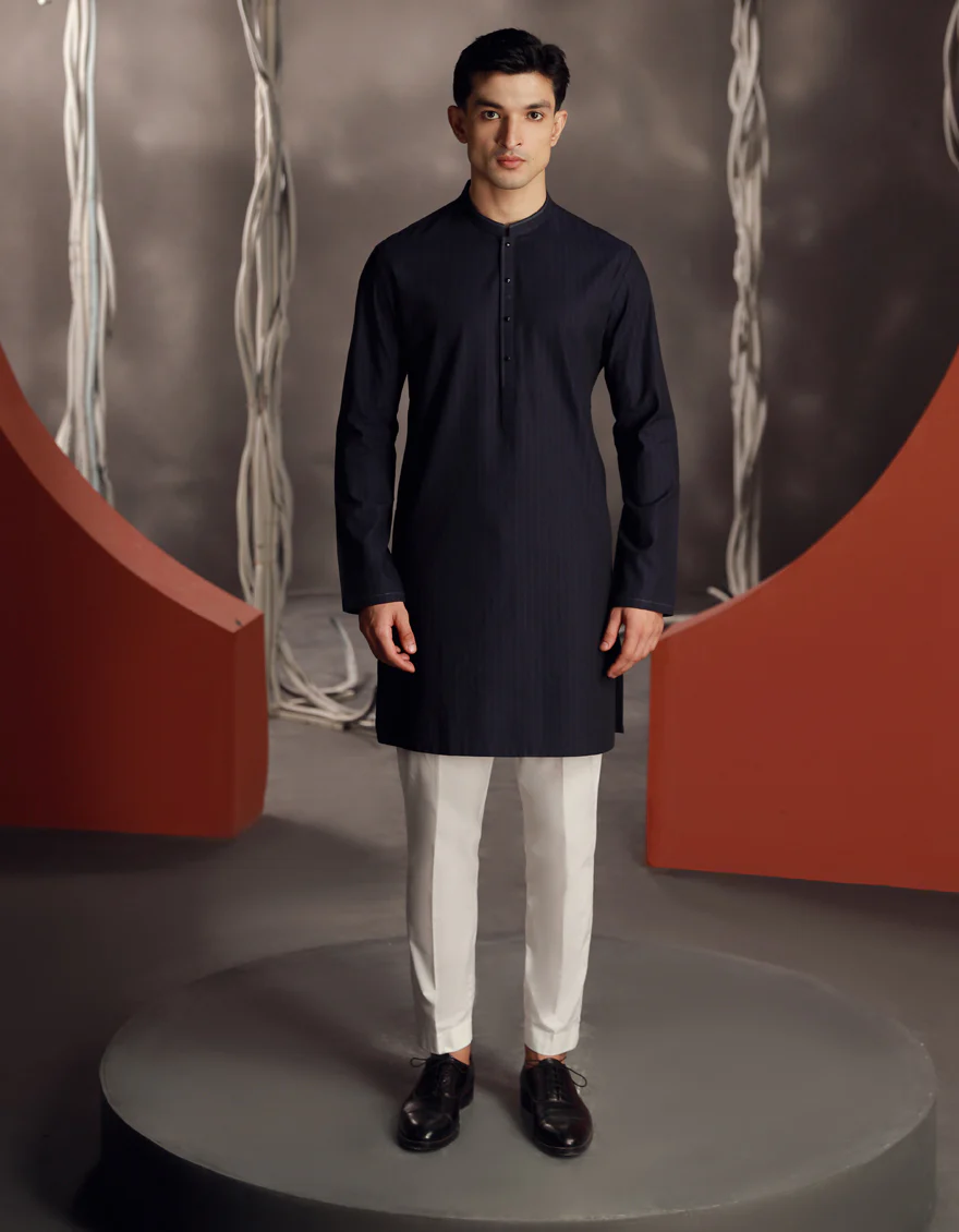 BLUE COTTON KURTA | JJK-A-33012/S24/JJ9483-PN