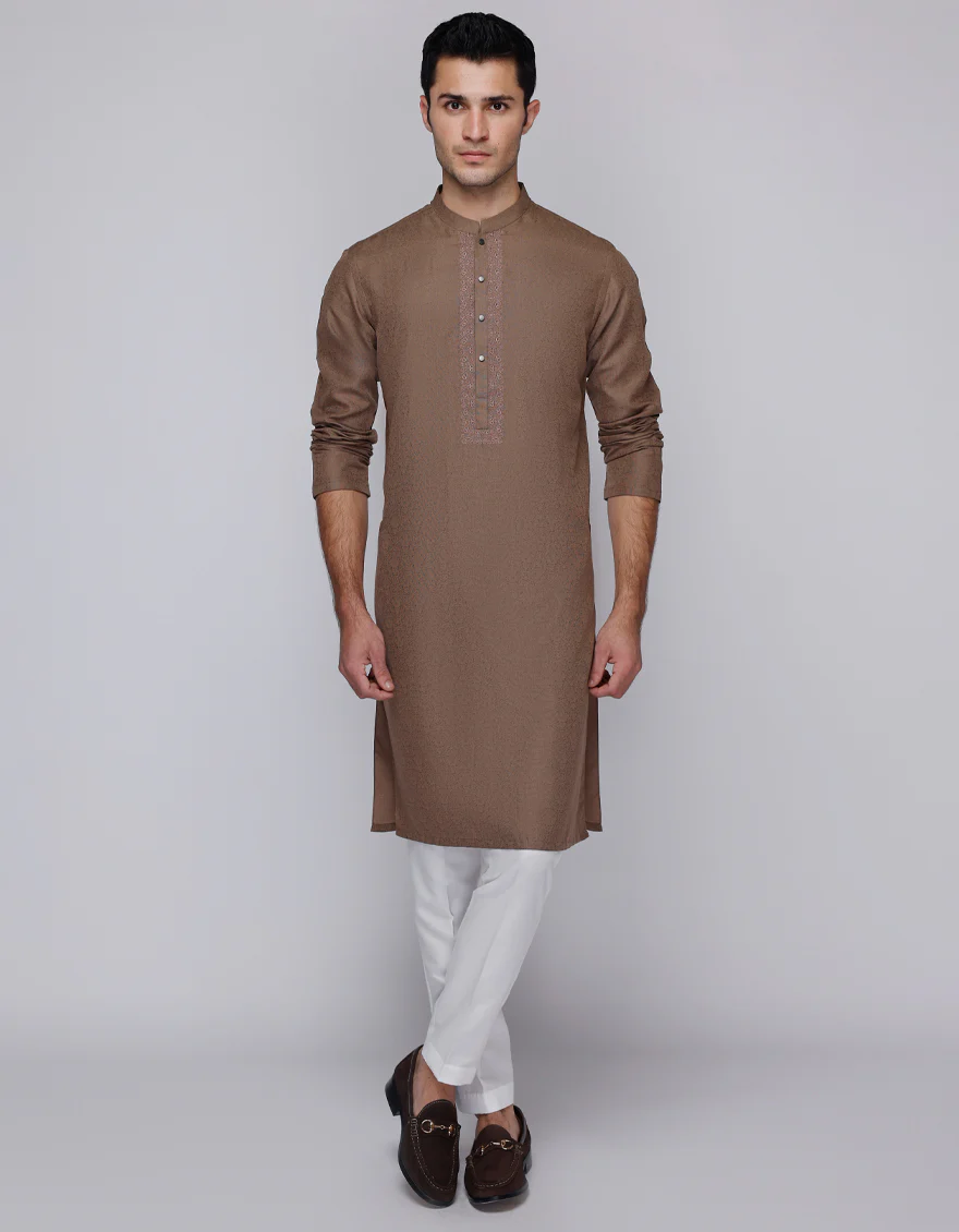 BROWN BLENDED KURTA | JJK-A-33115/S25/JJ9413-SF