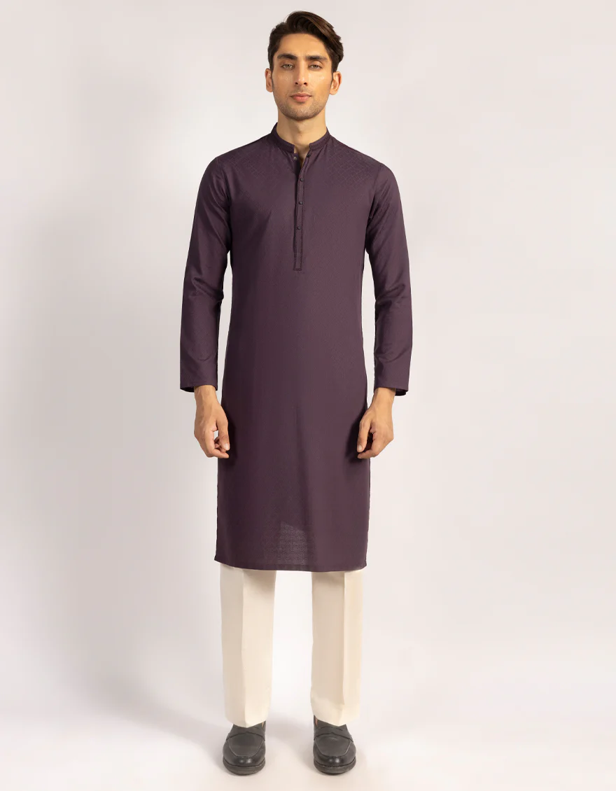 PURPLE BLENDED KURTA | JJK-A-33542/S25/JJ9853-SF