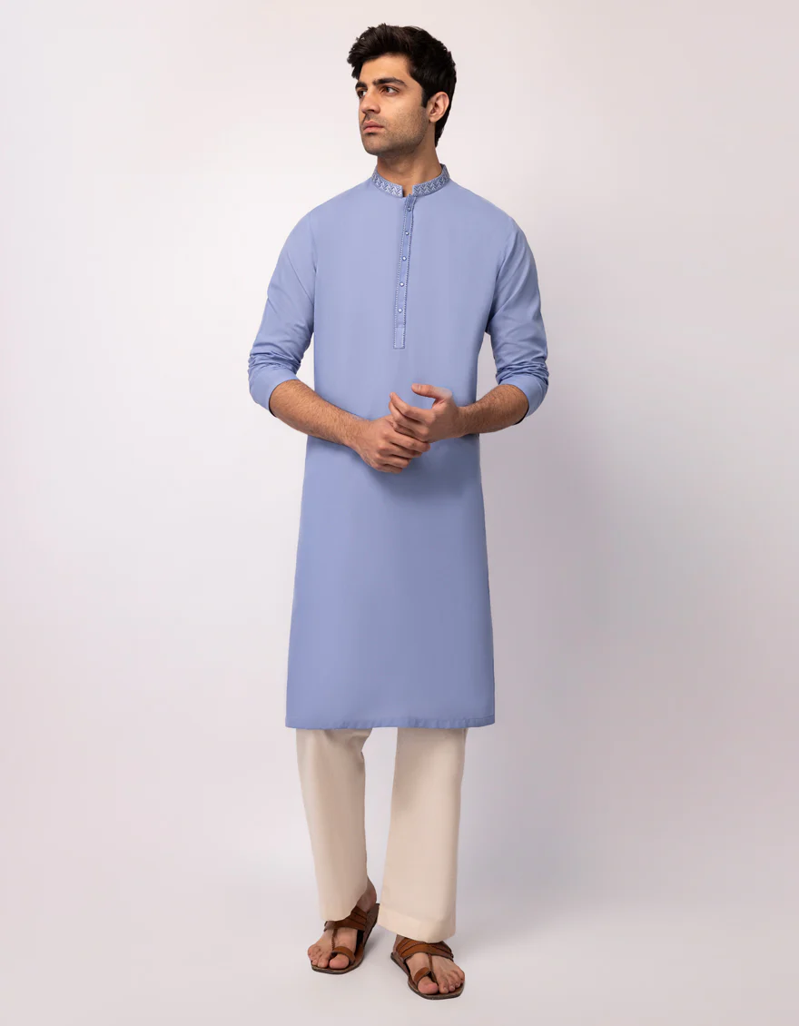 PERIWINKLE BLENDED KURTA | JJK-A-33690/S25/JJ9944-SF