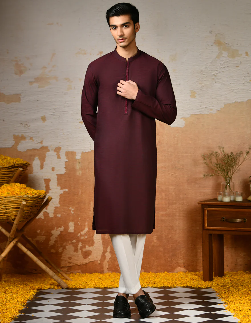 RED COTTON KURTA | JJK-A-34635/S24/JJ9217-SF
