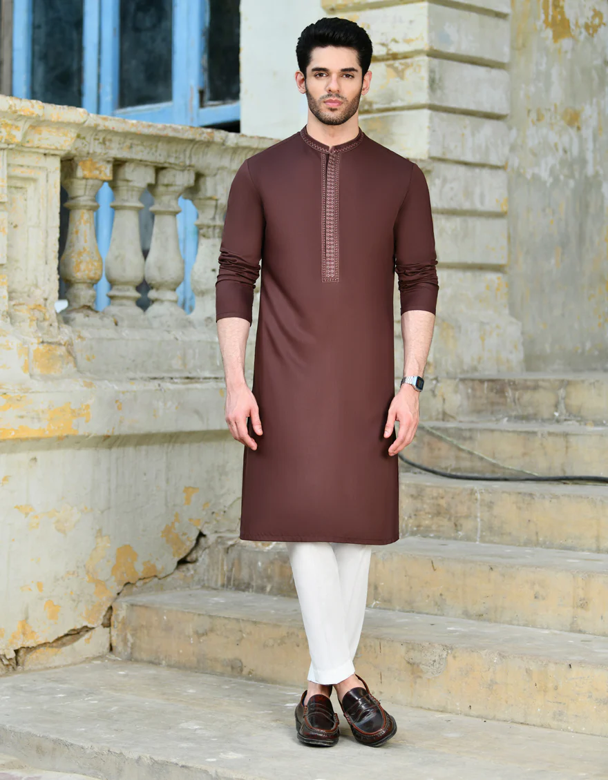 BROWN BLENDED KURTA | JJK-A-34685/S24/JJ8812-FL