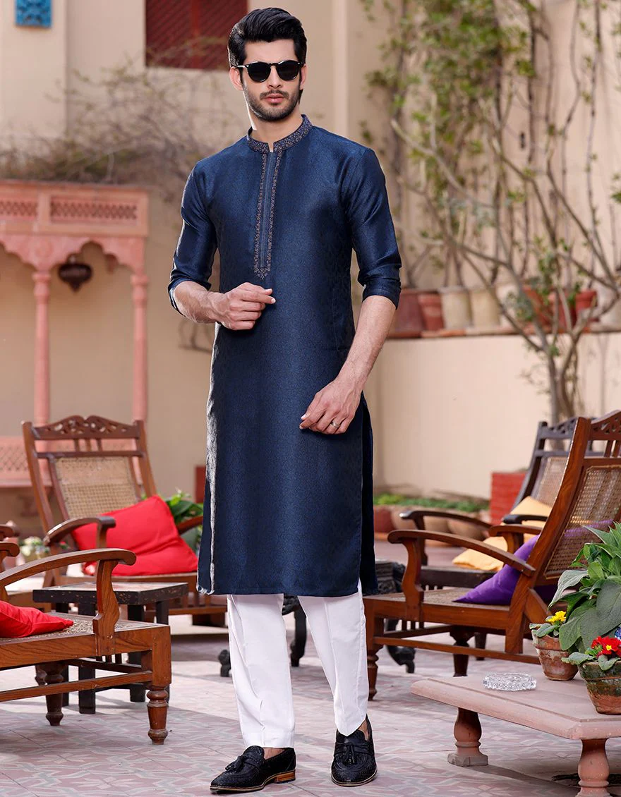 MID NT BLUE SPECIAL KURTA | JJK-A-SP-US-33186/S20/JJ6999