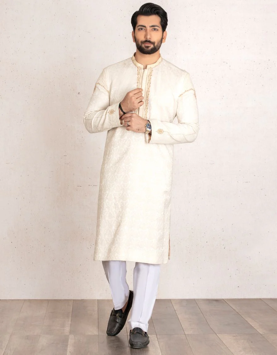 IVORY SPECIAL KURTA | JJK-A-SP-US-36780/S21/JJ7263-FL