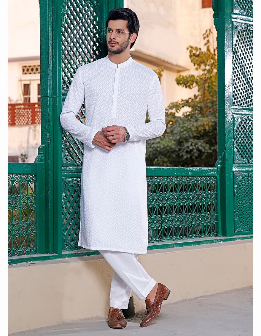 WHITE KURTA | JJK-A-US-33295/S21/JJ7241