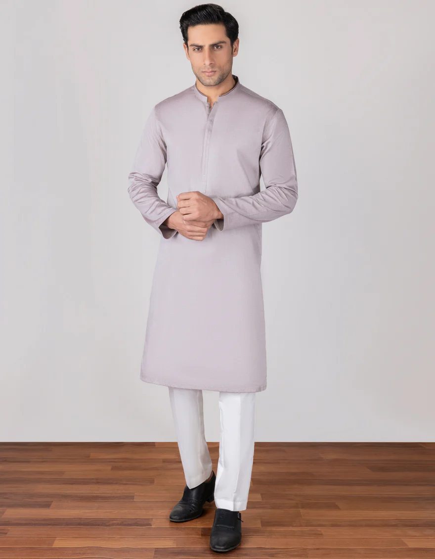 HATCHED RED COTTON KURTA | JJK-A-US-34286/S23/JJ8380-CL