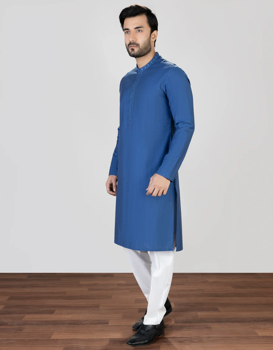 BLUE BLENDED KURTA | JJK-A-US-34374/S23/JJ8668-FL