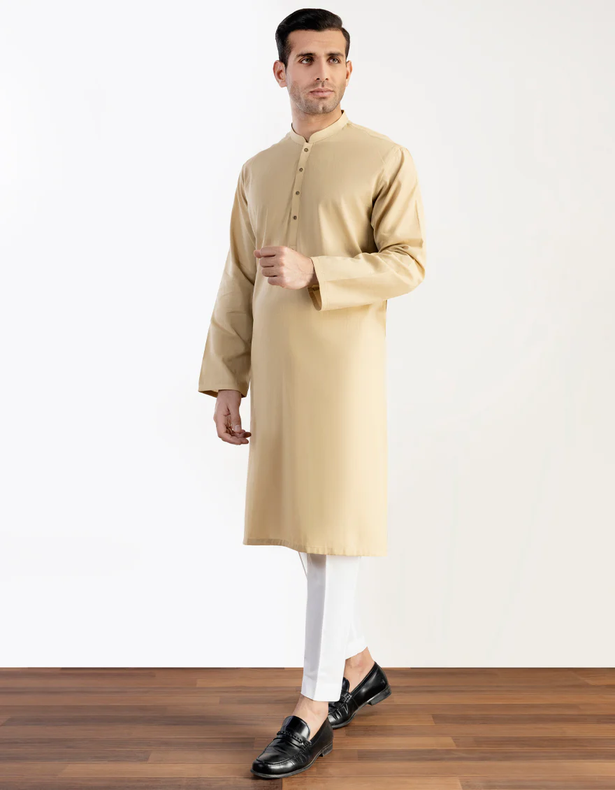 SAND COTTON KURTA | JJK-A-US-34393/S23/DME3225-PN