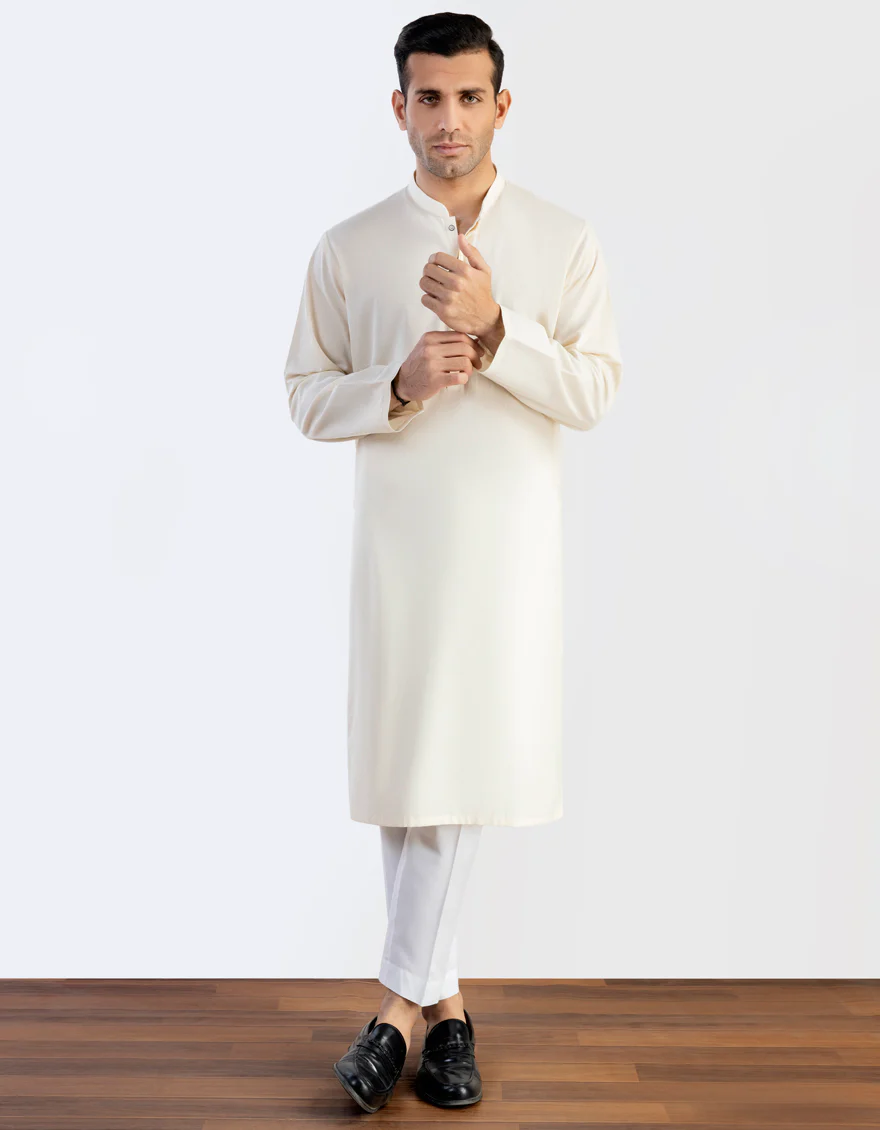 CREAM COTTON KURTA | JJK-A-US-34394/S23/DME3227-PN