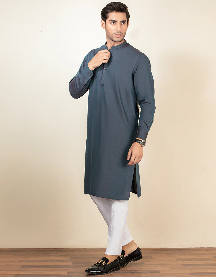 DARK SLATE BLENDED KURTA | JJK-A-US-40324/S22/JJ6688-PN