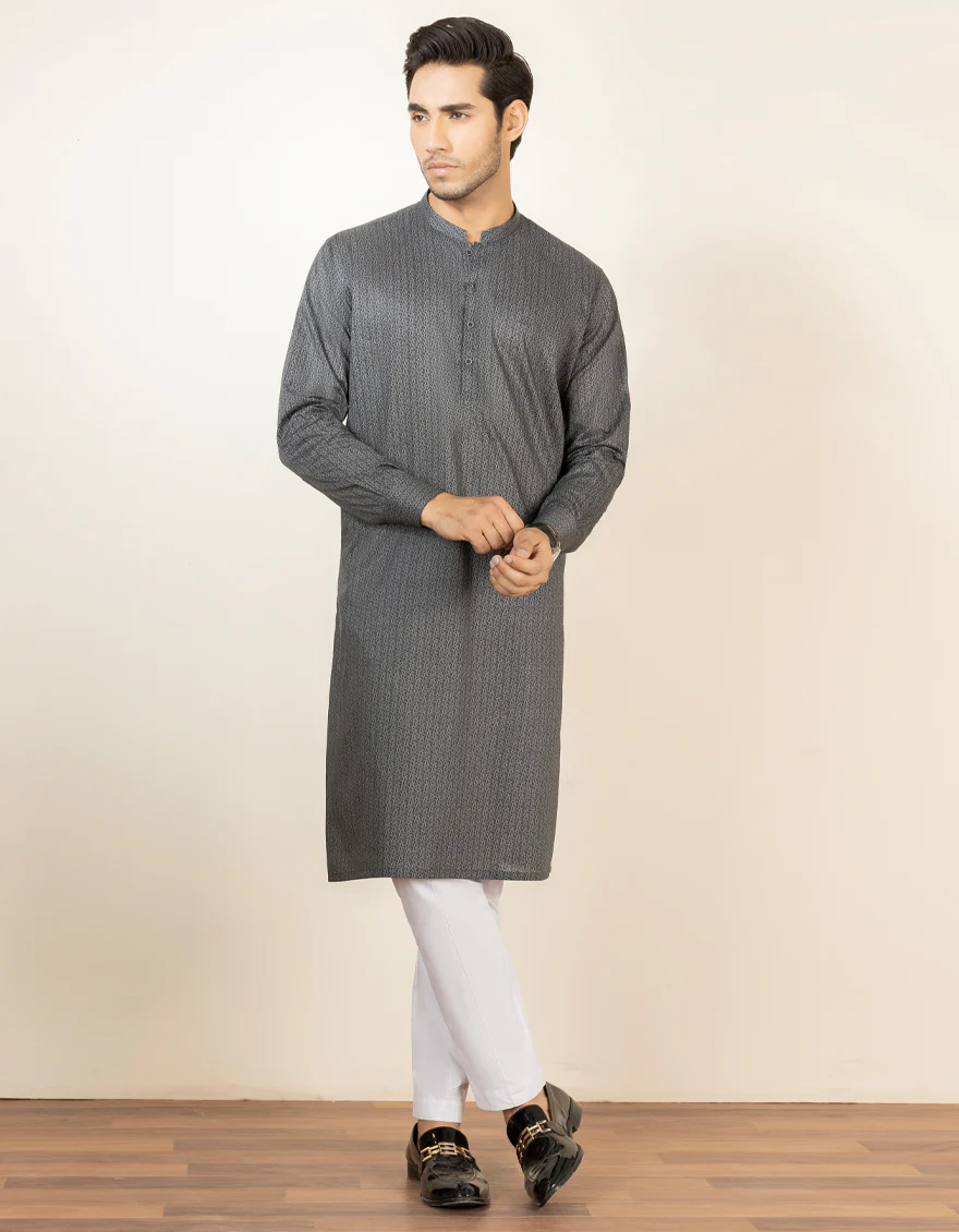 GREYISH BLACK COTTON KURTA | JJK-A-US-40327/S22/JJ6148-PN
