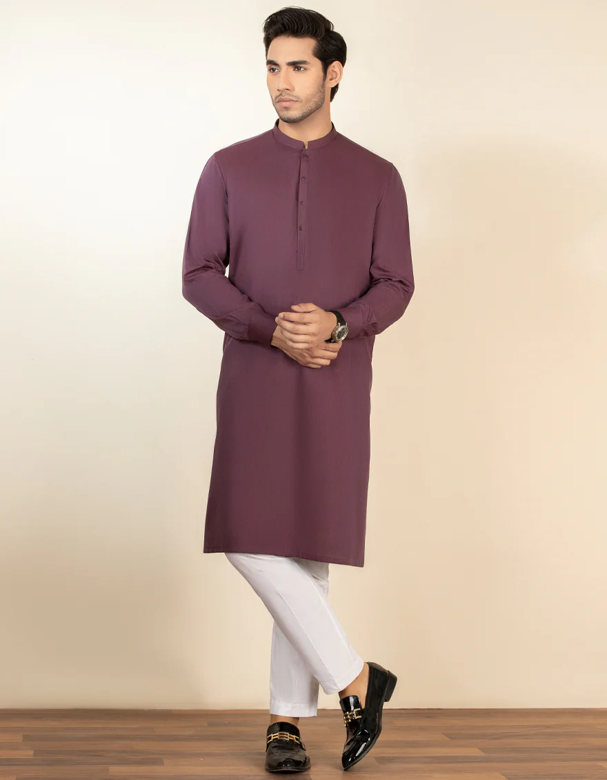 PURPLE BLENDED KURTA | JJK-A-US-40330/S22/JJ6686-PN