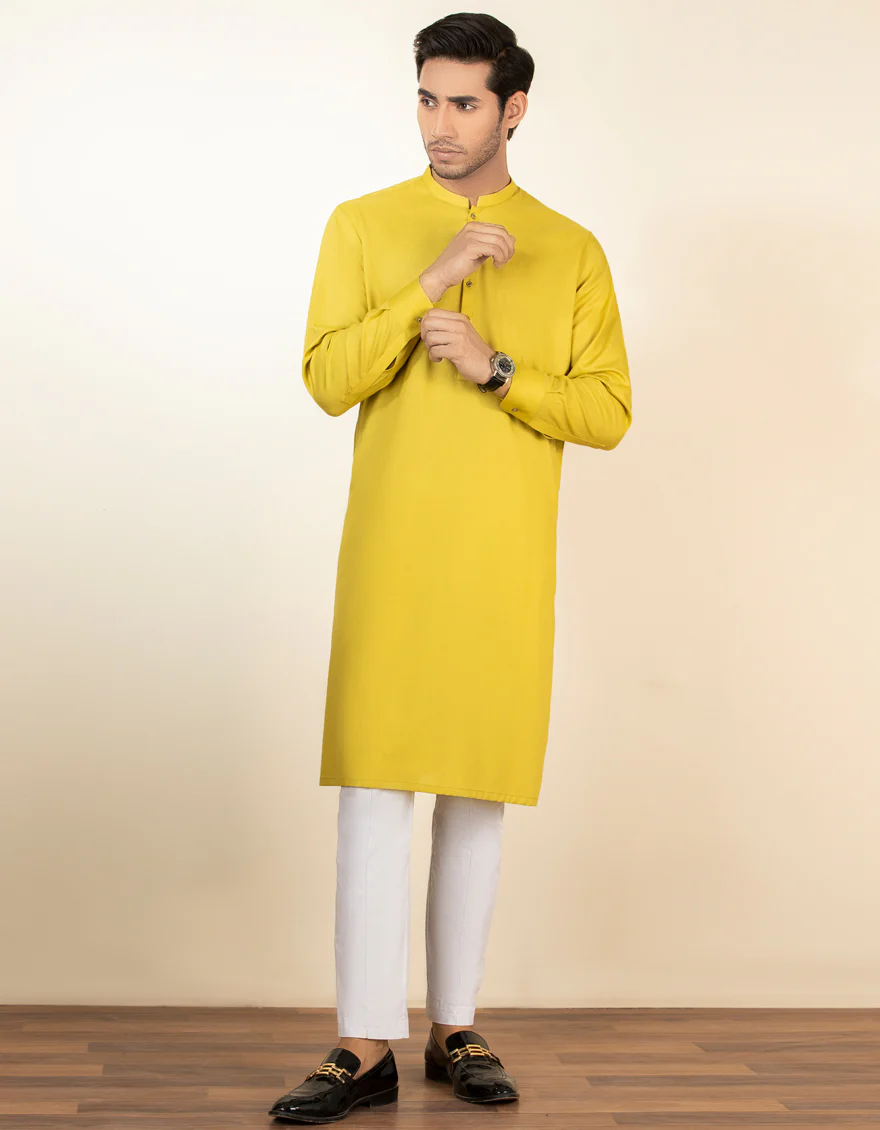 LIME GREEN COTTON KURTA | JJK-A-US-40333/S22/JJ6687-PN