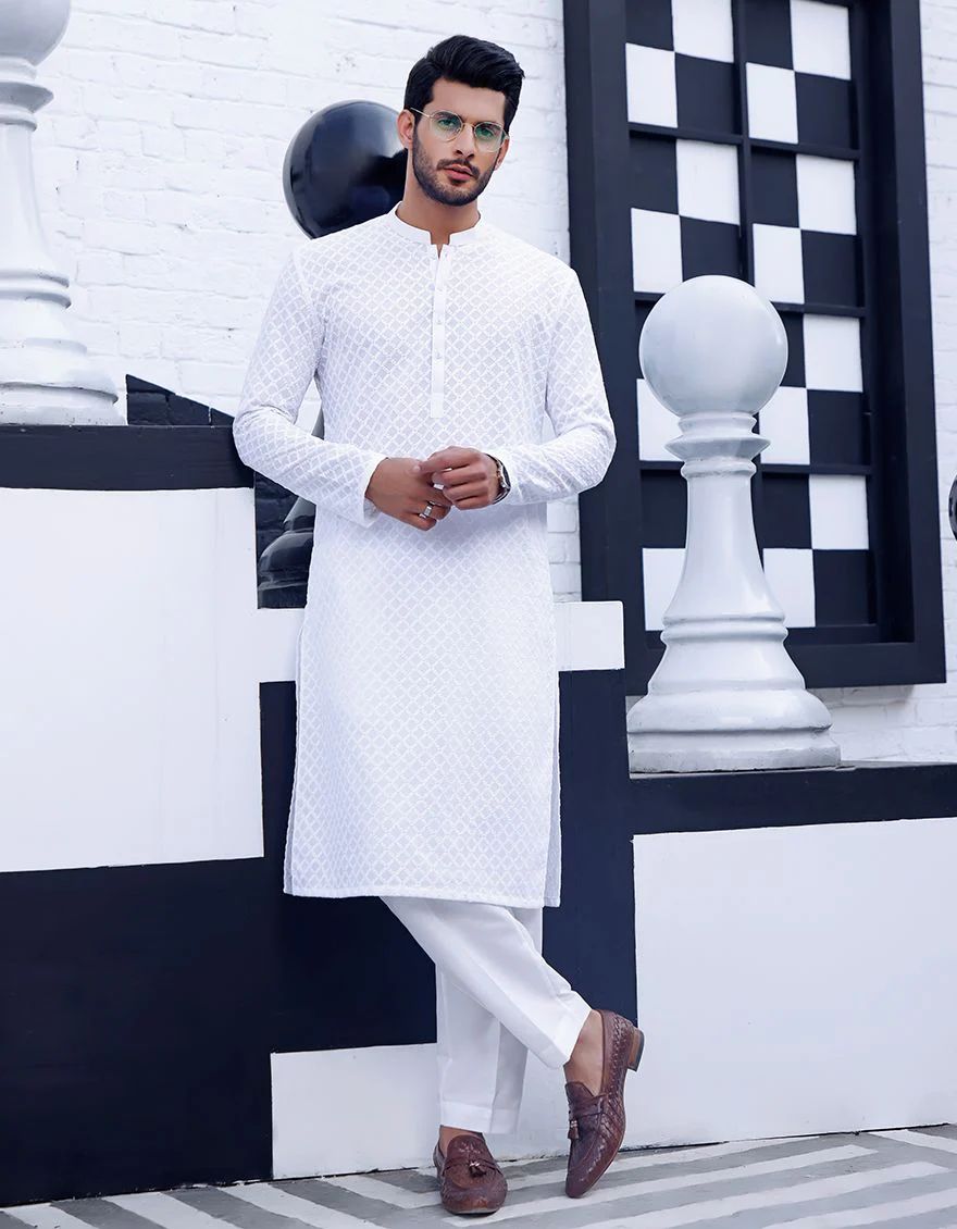 WHITE KURTA | JJK-A-US-42068-A/S21/JJ7240