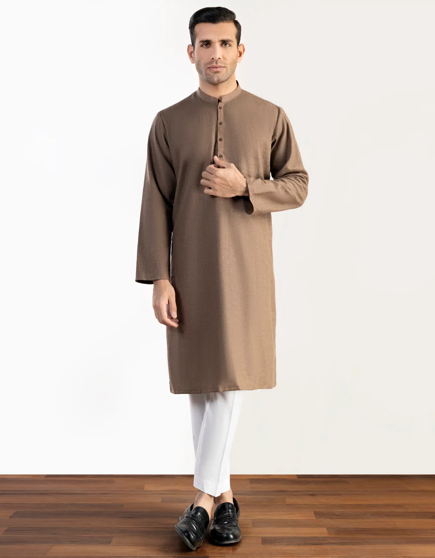 BROWN BLENDED KURTA | JJK-A-US-47075/S23/JJ6530-PN