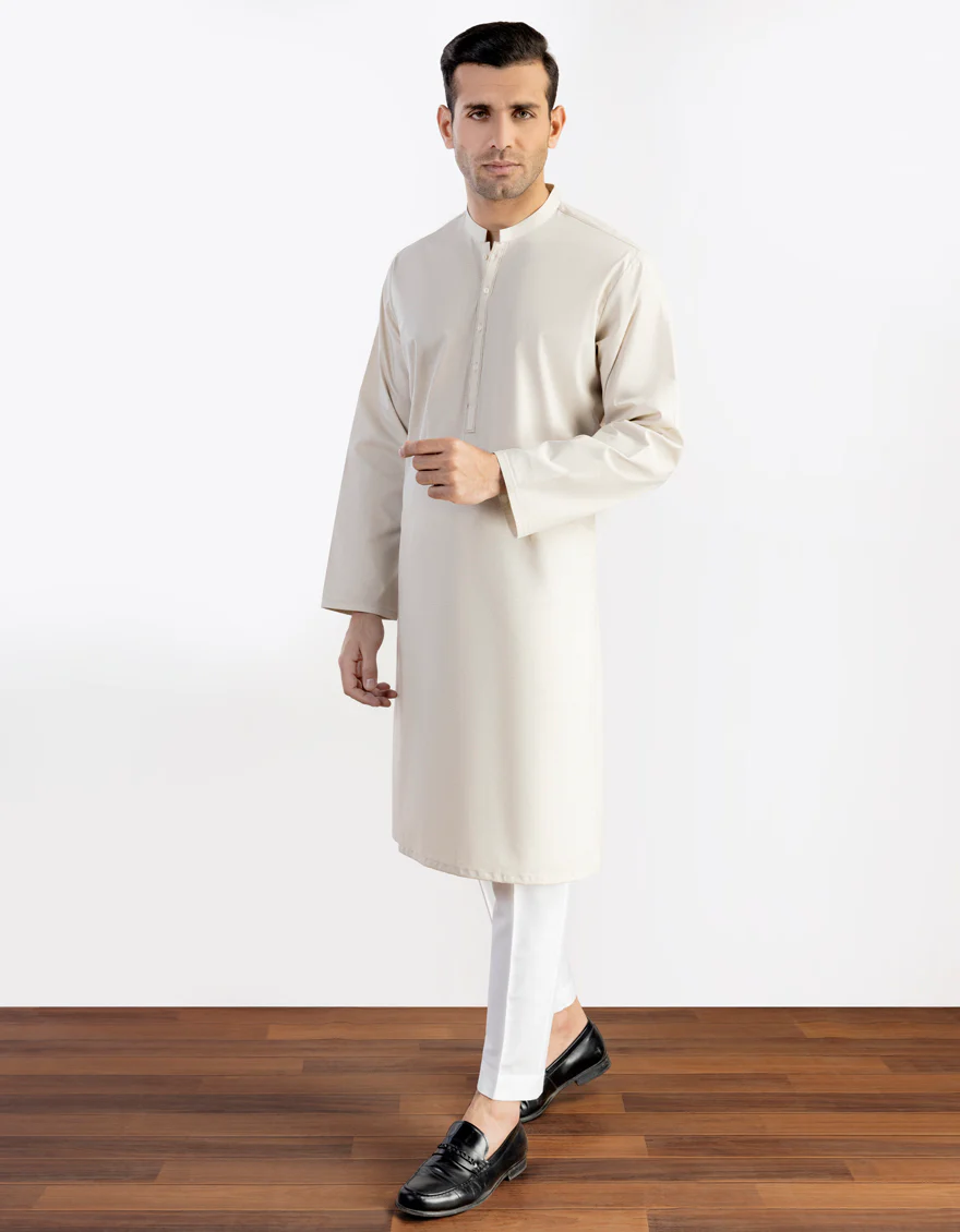 CREAM COTTON KURTA | JJK-A-US-47076/S23/JJ8288-PN
