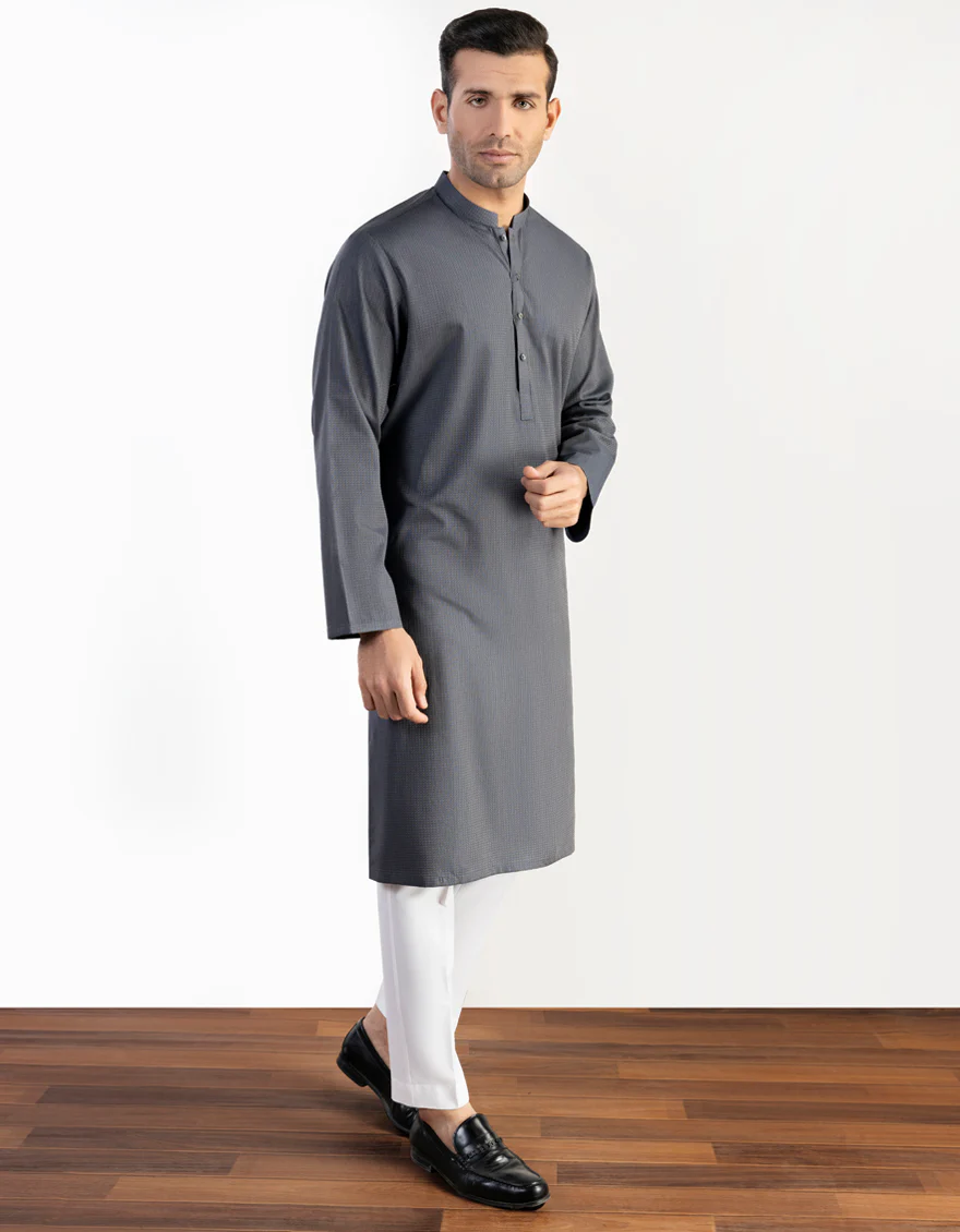 BLUISH GREY COTTON KURTA | JJK-A-US-47080/S23/JJ8674-PN
