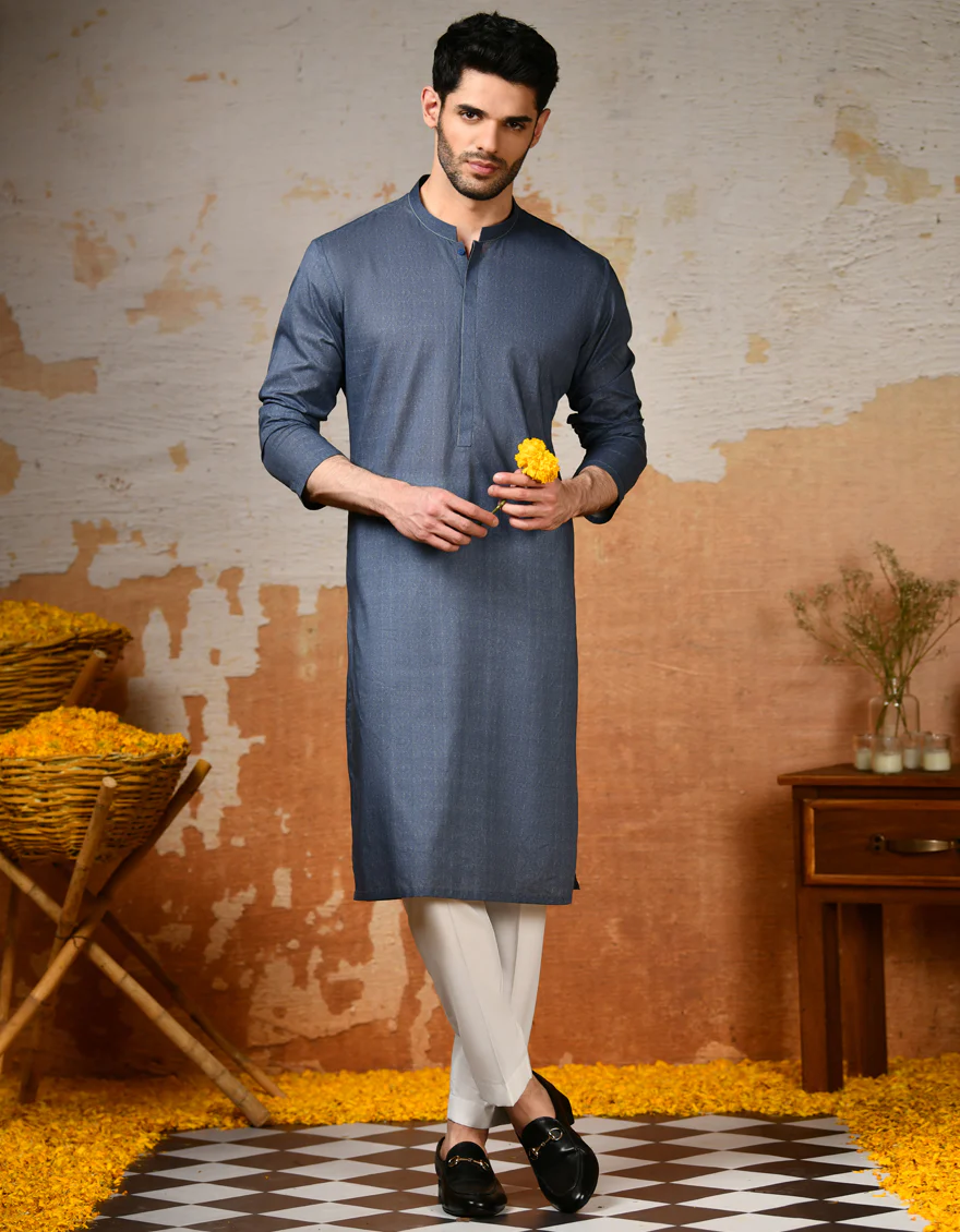 BLUE COTTON KURTA | JJK-S-32902/S24/JJ9212-SF