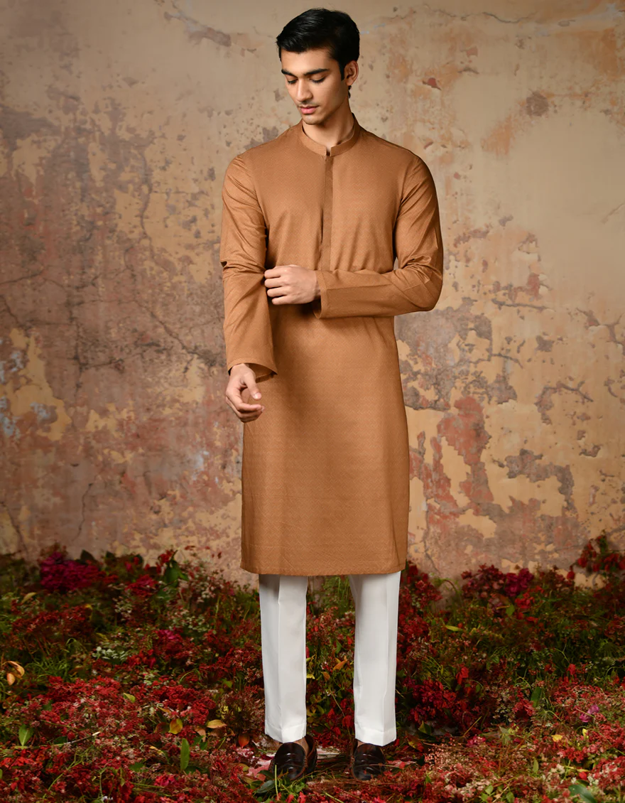 ORANGE COTTON KURTA | JJK-S-32903/S24/JJ9212-SF