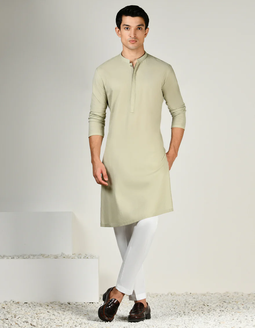 GREEN COTTON KURTA | JJK-S-32979/S24/JJ9225-SF