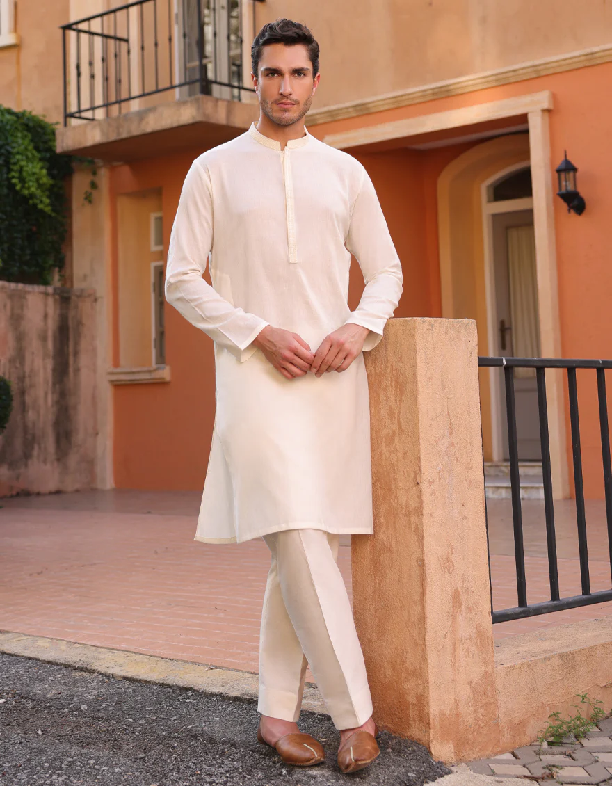 WHITE COTTON KURTA | JJK-S-33061/S25/JJ9220-SF