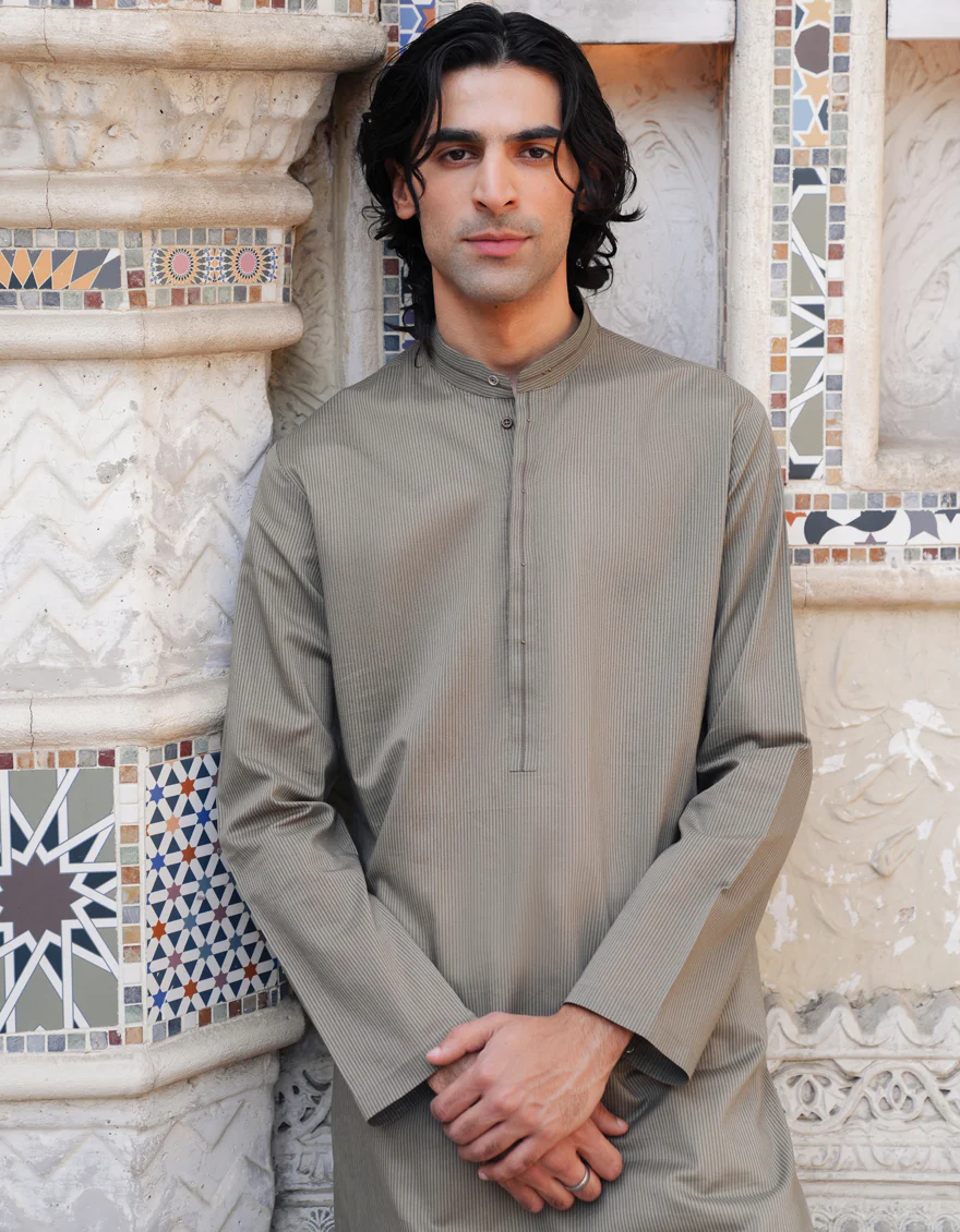 BROWN CVC KURTA | JJK-S-33353/S25/JJ89 - Image 2