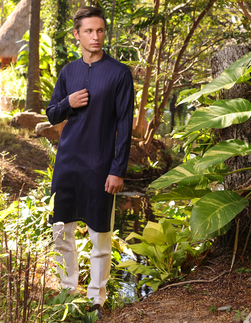 ROYAL BLUE COTTON KURTA | JJK-S-47104/S24/JJ8897-SF
