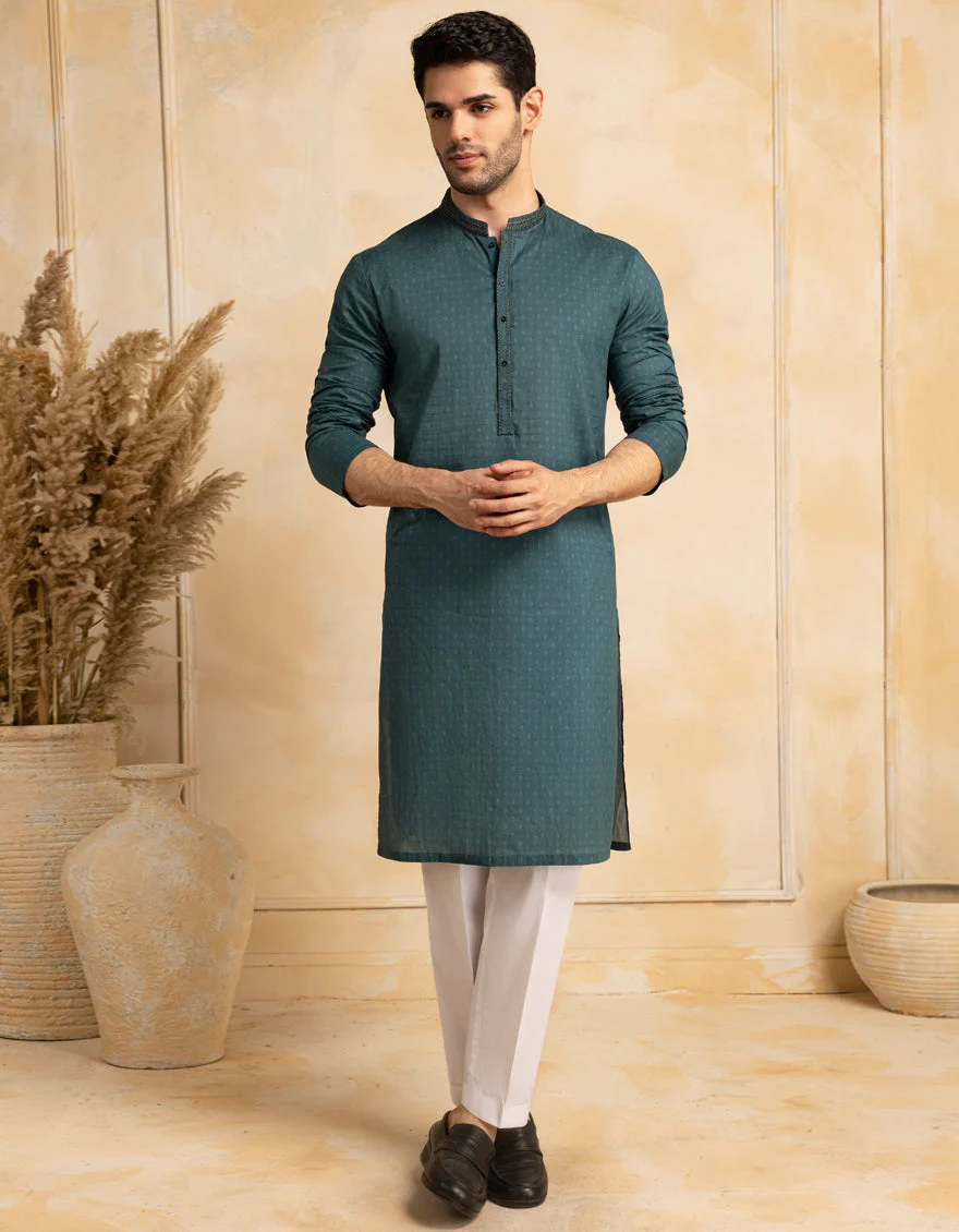 BLUE COTTON KURTA | JJK-S-47395/S25/JJ97