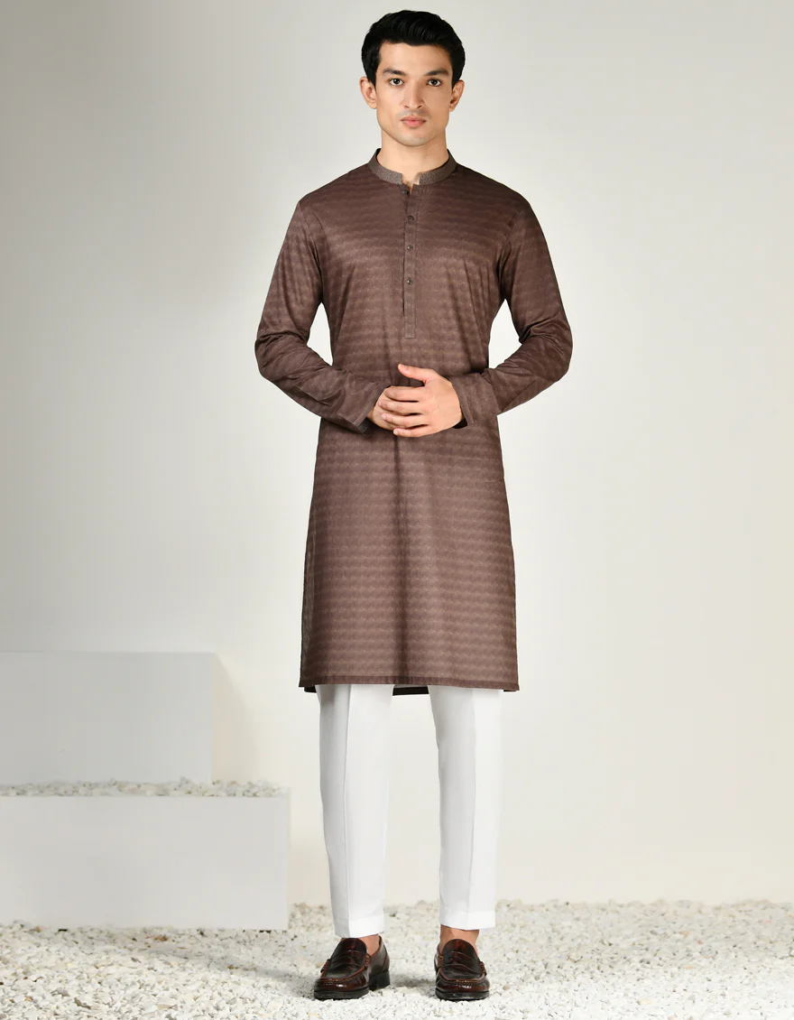 BROWN COTTON KURTA | JJK-S-90440/S24/JJ9212-SF