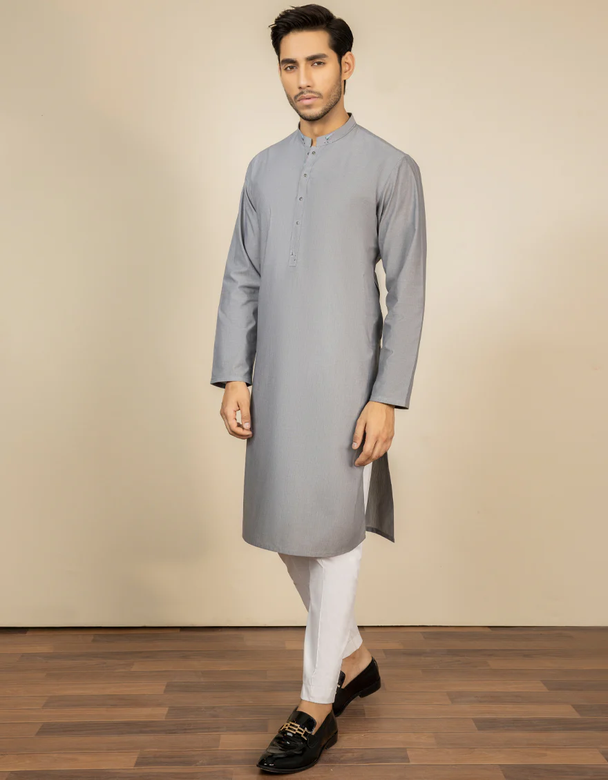 STEEL GREY CVC KURTA | JJK-S-US-32569/S22/JJ7637-CL