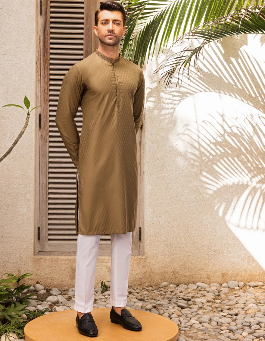 MUD BEIGE COTTON KURTA | JJK-S-US-32584/S22/JJ8125-SF