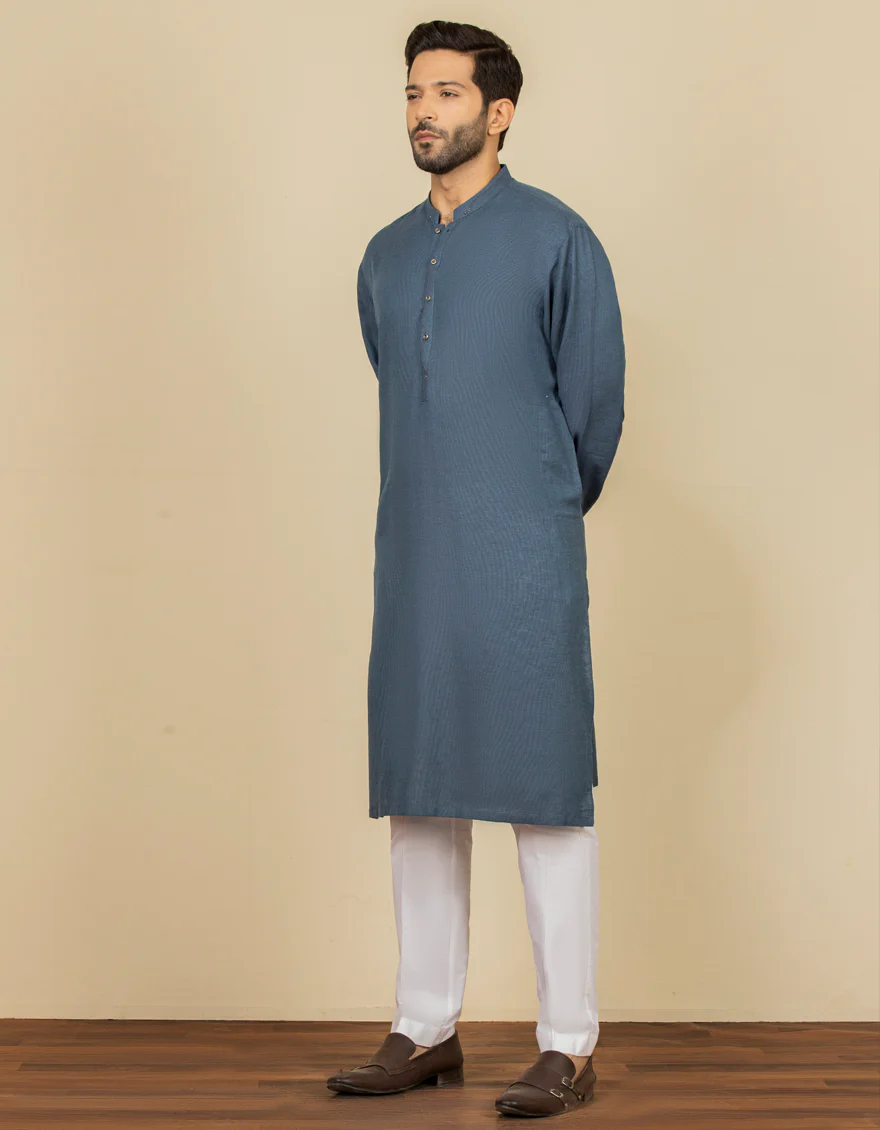 BLUE BLENDED KURTA | JJK-S-US-32629/S22/JJ8177-CL
