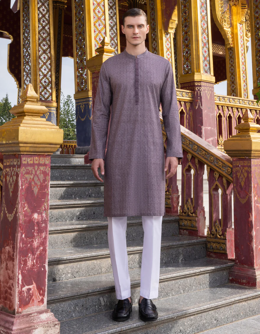 PURPLE COTTON KURTA | JJK-S-US-32707/S23/JJ8771-SF