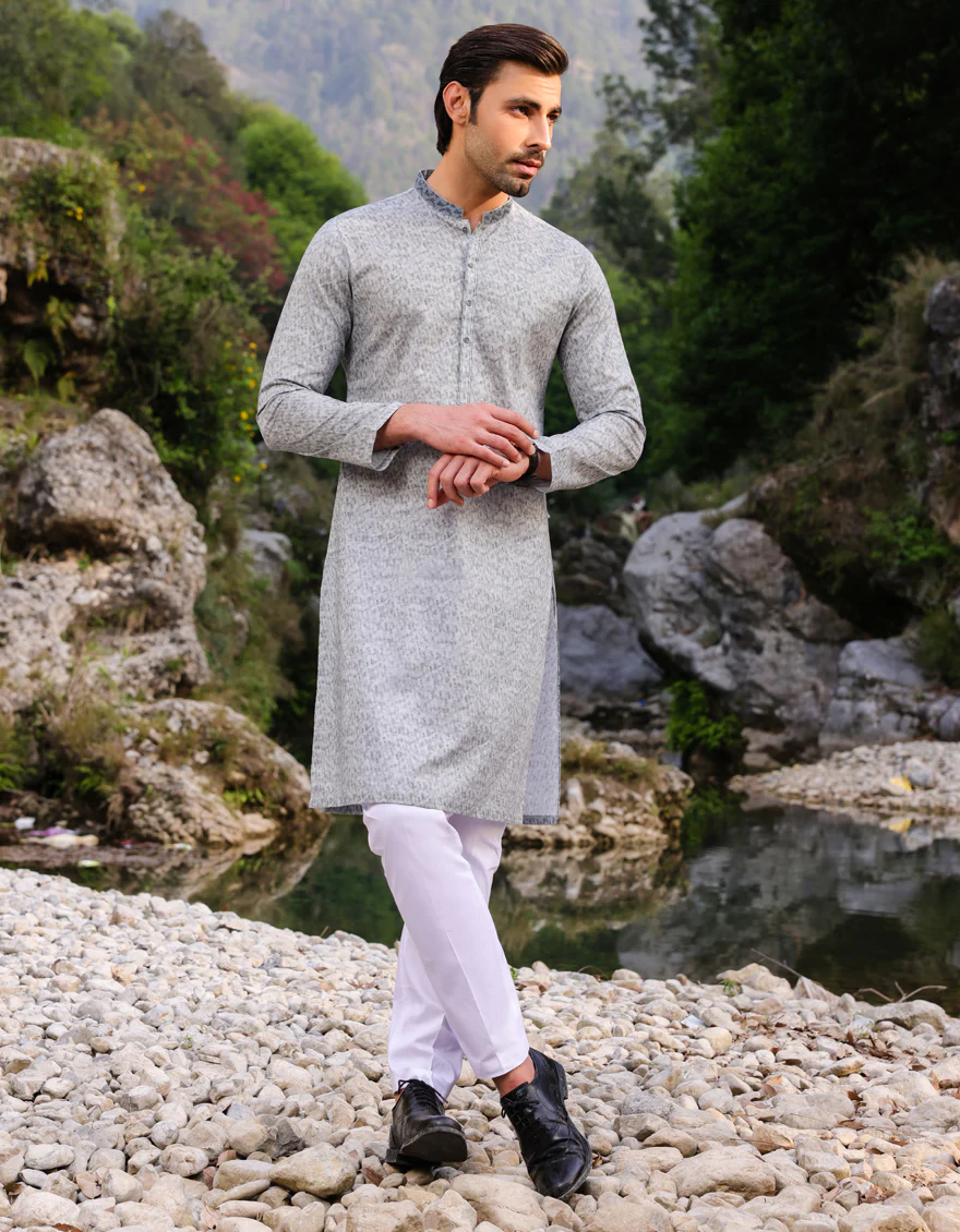 SAGE GREEN COTTON KURTA | JJK-S-US-32782/S23/JJ8771-SF