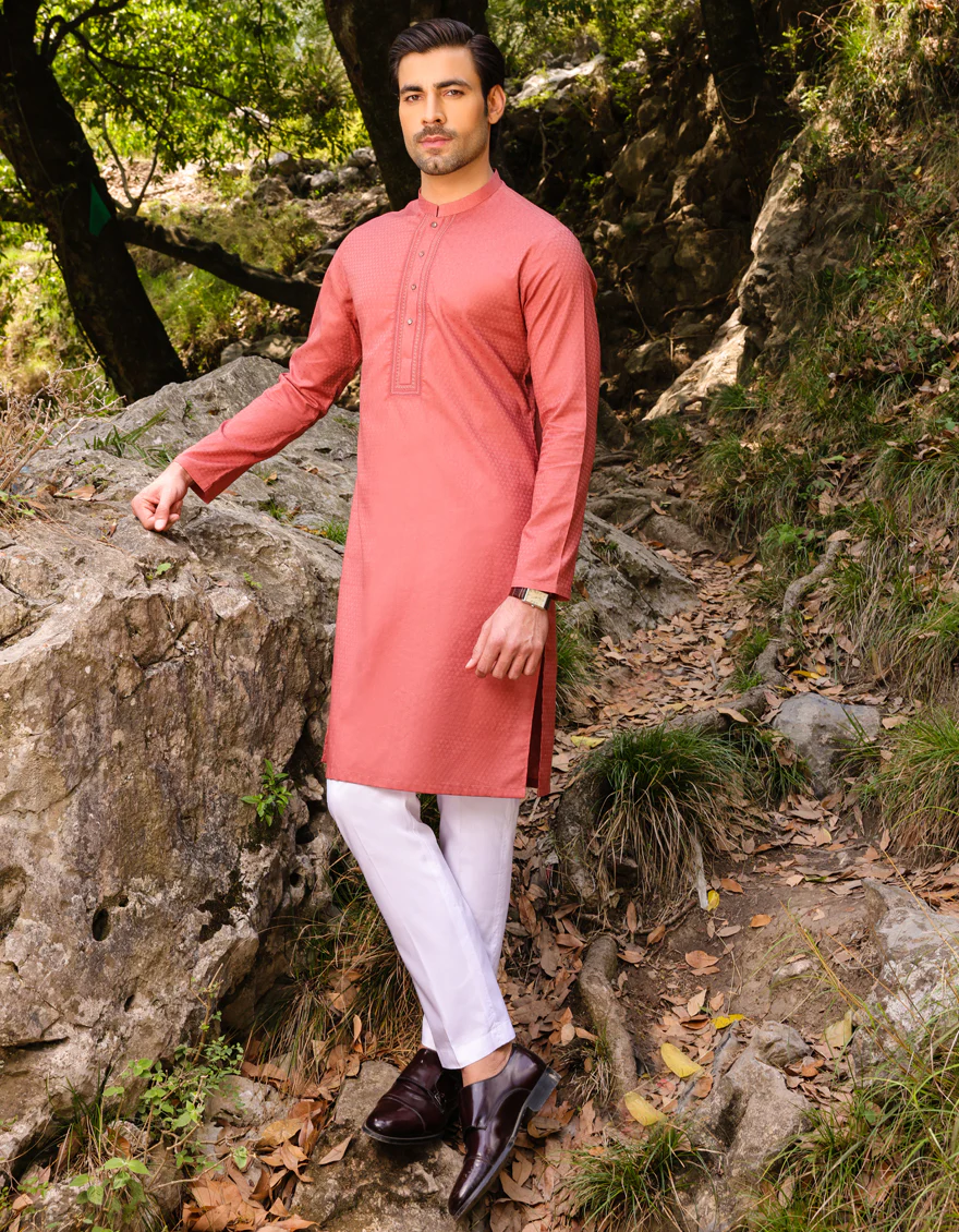 RUST COTTON KURTA | JJK-S-US-32802/S23/JJ9071-SF